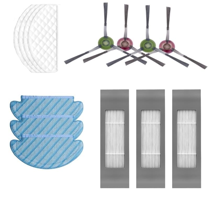 Image of Replacement Accessories kit Compatible with Ecovacs Deebot N10, OZMO T8, T9 PRO, T9 AIVI Robot Vacuum Cleaning accesories (EDN10 WOBRISTLEKIT)