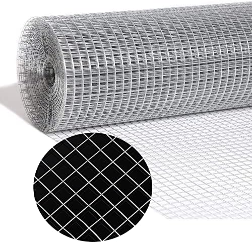 Stainless Steel 304 Welded Wire Mesh Roll, Rust-Resistant Hardware Cloth for Garden, Poultry, Rabbit, Chicken Coop, Plant Support, Heat Resistant, Durable Chicken Wire