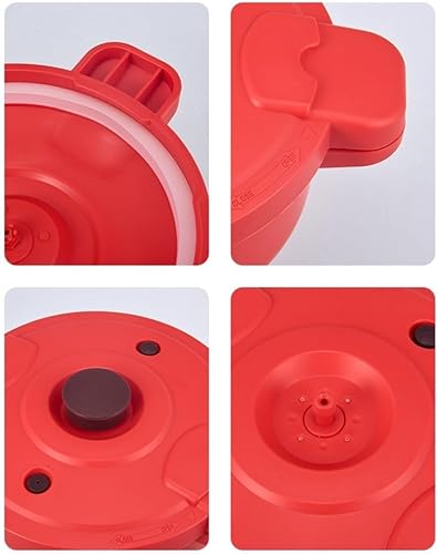 Miniatura 4 de Olla a presión para microondas, olla multifunción de 10.8 x 5.5 pulgadas para arroz, verduras, pasta, PP + silicona para cocinar saludable con tapa