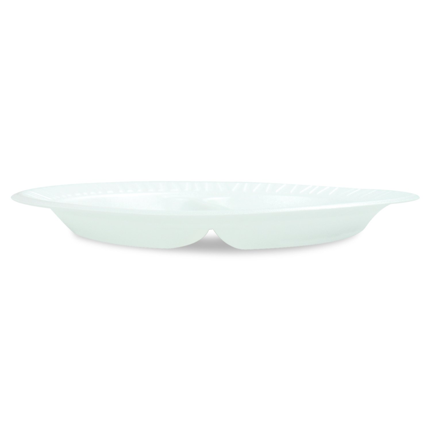 Dart 9CPWCR Concorde Foam Plate, 3-Comp, 9" Dia, White, Pack of 125 (Case of 4)