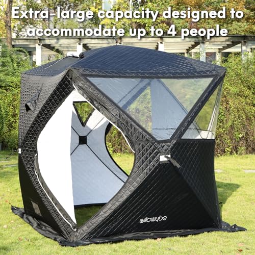 WillowyBe Outdoor Sauna Tent Pro - 4-Person, All-Weather, Insulated, Solid, Panoramic View, Easy Setup by WILLOWYBE - Image 6