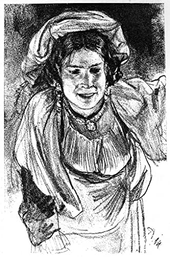 Impression d'affiches Études d'une Italienne par Adolph Menzel pour décorer un salon chic
