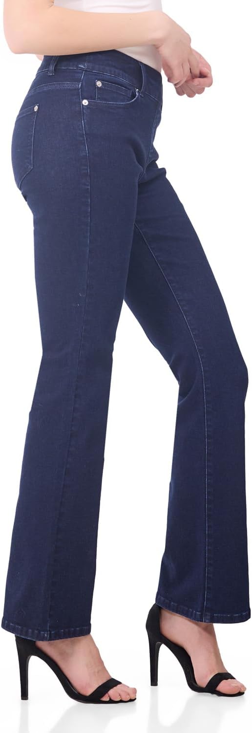 Women's Stretchy Pull-On Cindy Mid-Rise Classic Shaping Bootcut Jean - Image 2
