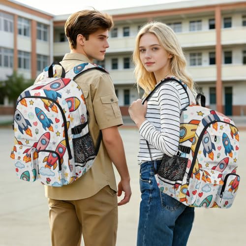 Mochilas de viaje ergonómicas con cohetes para proteger la laptop de golpes 7
