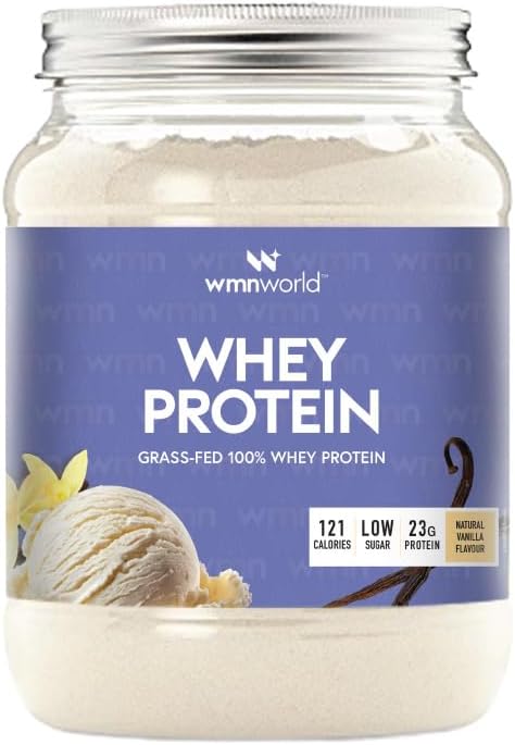 Whey Protein Powder - Premium Grass-fed Whey Protein | Muscle Building & Recovery 500g | Natural Vanilla Ice Cream