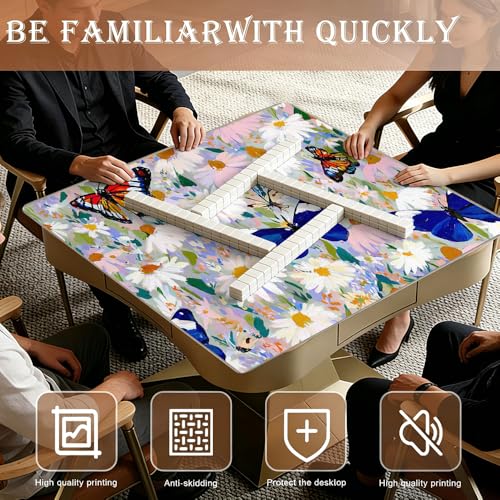 Tapete Mahjong 33x33 pulgadas con bolsa antideslizante miniatura 2