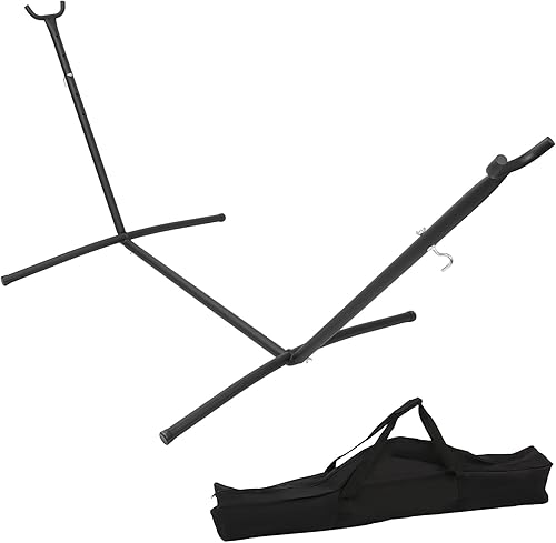KUAFU Hamaca de 104 pulgadas de largo x 46 pulgadas de ancho con funda de transporte portátil resistente a la intemperie, marco de metal de acero