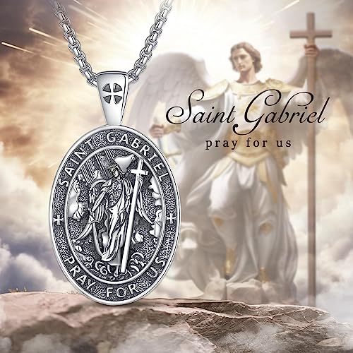 EUDORA 925 Sterling Silver St Christopher/St Benedict/St Michael/Virgin Mary/San Judas Tadeo/Good Shepherd Cross/Archangel Necklace Medal Pendant Protection Religious Amulet Jewelry For Men Women - Image 5
