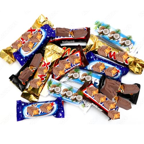 Assorted Mixed Mini Chocolate Bars – Individually Wrapped Bite-Size Chocolates – Perfect for Sharing, Parties, Gifting & Christmas Treats (80 x Mixed Mini Chocolates)