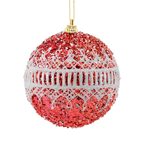 Palla di Natale ornamentale, 8 cm, da appendere, infrangibile, decorazione per feste di Natale, per celebrazioni, fotografie, appartamenti, scuola, università, dormitorio, ufficio