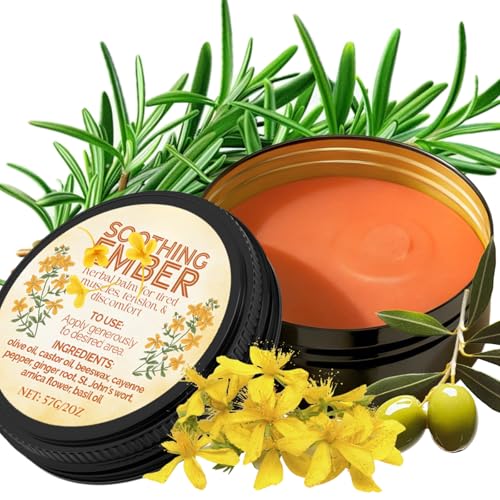 Herbal Balm for Skincare,Miracle Balm for Back,Hand,Feet & Body,Organic Herbal Balm for Joi-nt,Relax & Comfortable,Moisturise,Vegan & Natural Formula,Ginger Root,Olive Oil,Hypericum Perforatum