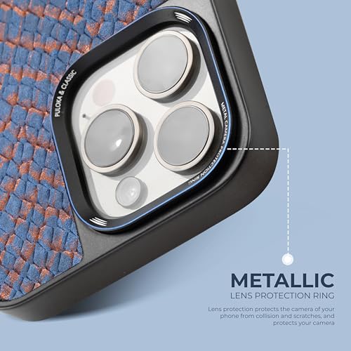 Image of PULOKA for iPhone 14 PRO Case, Back Cover with Kickstand & Metal Camera Ring & 360 Military-Grade Protection, | Ultra Hybrid Slim Case (Blue, iPhone 14 Pro)