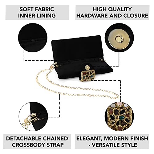 Image of Aheli Clutch Purses Gift for Women Handmade Evening Sling Handbag Stylish Bridal Fashion Bag