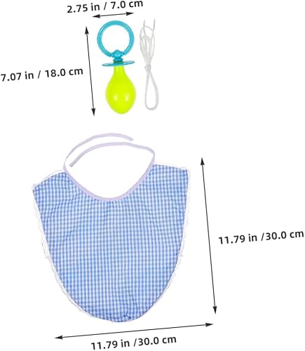 Miniatura 2 de SUPVOX Cosplay Baby Chupete Babero Traje Adulto Disfraz de Festival de lujo Conjuntos Decorativos