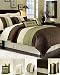 8 Piece Luxury Bedding Regatta comforter set Sage Green / Brown / Beige Queen Size Bedding 94"X92"