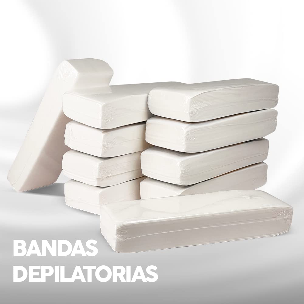 Kit de Depilación Roll On Calentador + 2 Cartuchos de Cera Roll On (Rosa y Chocolate) + 100 Bandas Depilatorias + Aceite Post Depilatorio