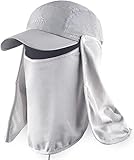 ELLEWIN Outdoor Sun Hat for Men Women UPF 50+ Fishing UV Hat with Neck Flap Face Cover for Sun Protection
