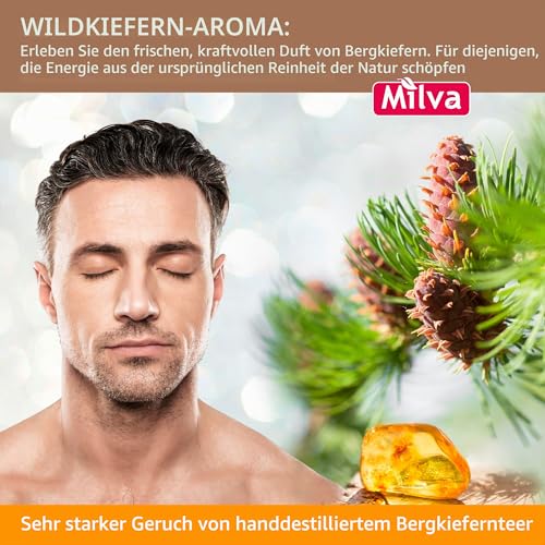 Milva Kiefer-Teer Shampoo gegen Seborrhoische Dermatitis – 500 ml Natürliches Anti-Schuppen Shampoo – Psoriasis Shampoo – Pflege für trockene, juckende und schuppige Kopfhaut