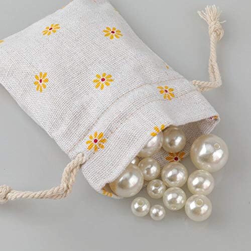 G2PLUS Little Cotton Linen Bags, 9x12CM Lavender Bags, 20 PCS Drawstring Party Favors Bags - Image 5