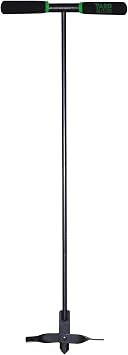 Yard Butler ICA-36 Compost Aerator - Lawn Care Tool for Aerating - Long-Handled - Power-Coated Steel Construction - Comfortable Cushioned Handles Garden Tool - Easy to Use