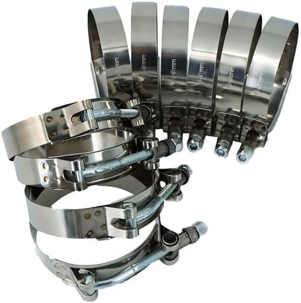 2 abrazaderas de manguera turbo de acero inoxidable 304 con perno en T SilconeT abrazadera de tubo de manguera T (color: 60 68 mm 2 piezas) (color: 73 81 mm 2 piezas) (color: 54 62 mm, 2 unidades)