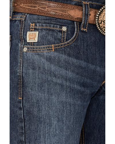 Cinch Men's Carter 2.0 Medium Stonewash Relaxed Bootcut Rigid Denim Jeans Indigo 36W x 32L US2