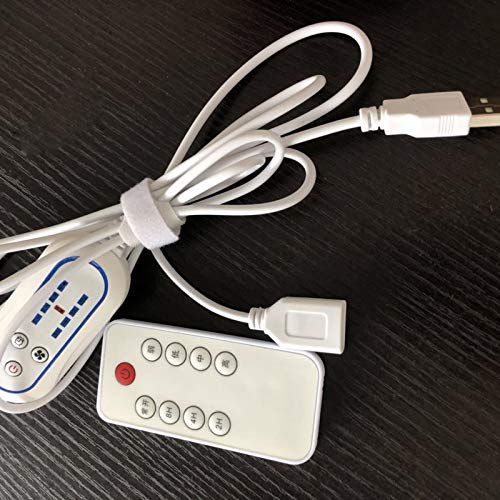 Ventilateur de plafond USB avec télécommande minuteur 4 vitesses pour camping - 6