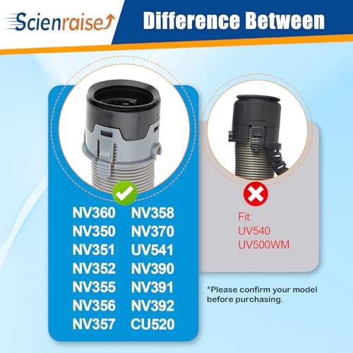 Image of NV352 Hose Replacement Compatible with Shark CU512 NV350 NV360 NV351 NV352 NV355 NV356 NV357 NV358 UV440 Navigator Vacuum Cleaner Replace Parts#113FFJ & 207FFJ360