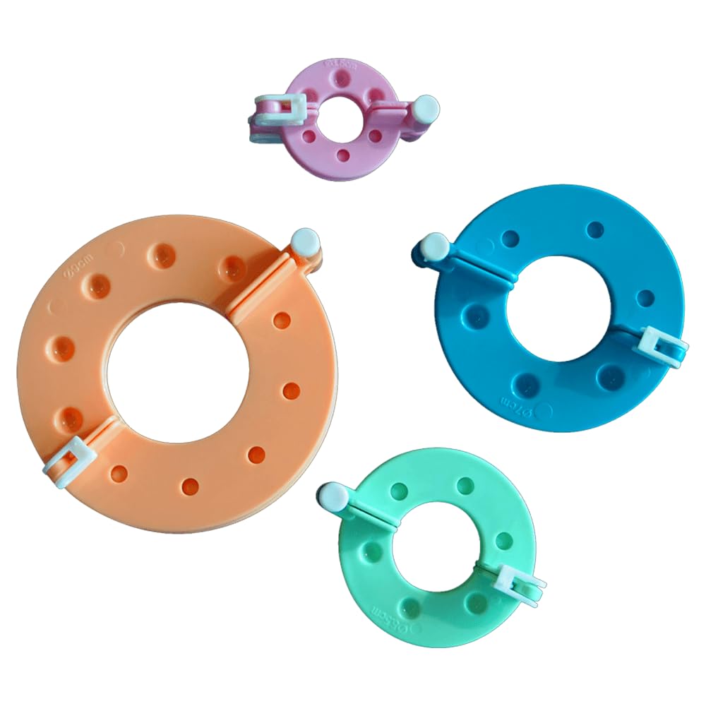 Addi Moon Pompom Ring Set - 1pc in Blue, Orange, and Green