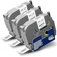 3x Labelwell 18mm 0.7 Cinta Etiquetas para Brother TZe-241