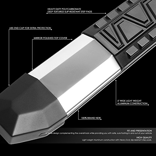 Dna Motoring Stepb-5A-017-Ss 5 Inches Wide Stainless Steel Side Step Nerf Bar Running Boards Compatible With 11-18 Ram 1500 Crew Cab 4-Door #TOP1