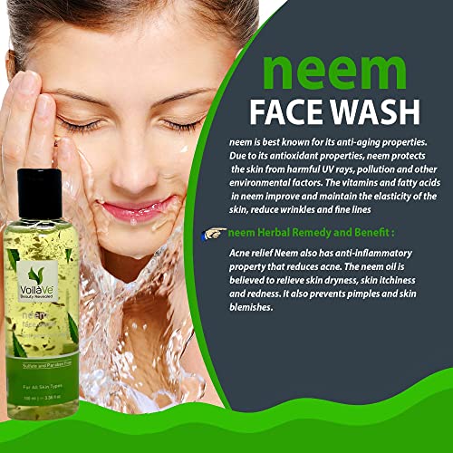 Voilave Aloe Vera Facial Cleansing Gel & Organic Infused Oil Bundle For Healthy And Thicker Hair - Hydrating Facial Gel Along With Moisturizing Massage Oil For Weak, Breakage, Dry, Prone Hair #TOP2