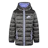 Nike Girl's Stadium Parka Jacket (Little Kids) Black/Wolf Gray 5 Little Kid