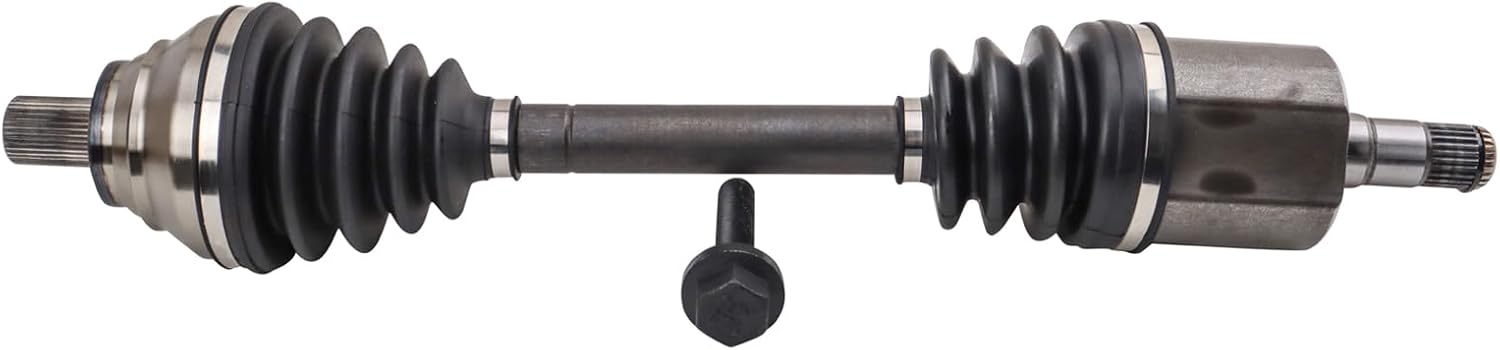 TRQ Front Left CV Axle Assembly Neoprene Boots Compatible with 2015-2018 Audi Q3 Q3 Quattro 2009-2014 Volkswagen CC 2006-2008 Passat 2009-2017 Tiguan 2018 Tiguan Limited Automatic Transmission