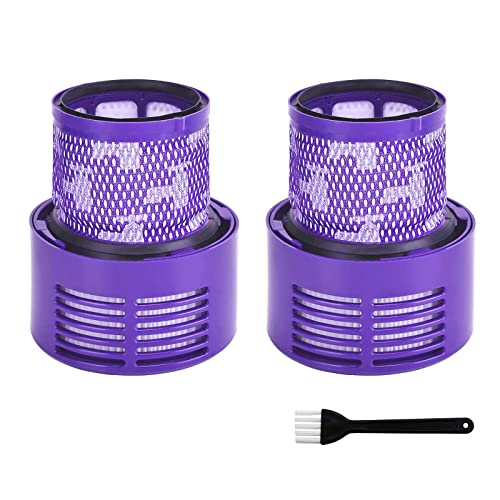 2 Pack Filtre pour Dyson V10, Filtre de remplacement lavable pour aspirateur Dyson V10 Absolute Cyclone Serie Animal Total Clean Aspirateur SV12 Remplacer Par...