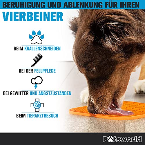 Leckmatte für Hunde von Pätsworld – 2er Set mit Silikonspachtel