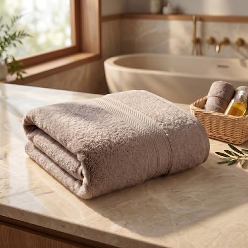 LANE LINEN 450 GSM 100% Cotton Colorado Bath Towel - Taupe