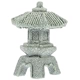 Décoration pour aquarium : vous pouvez utiliser cette pagode en pierre comme ornement pour décorer votre maison, vos bonsaïs, votre jardin, etc., en tant qu’ornement extérieur