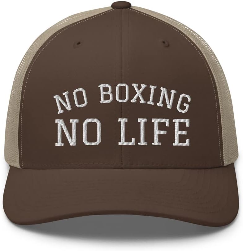 No Boxing No Life Premium Trucker Hat Mid Crown Curved Bill Adjustable Cap