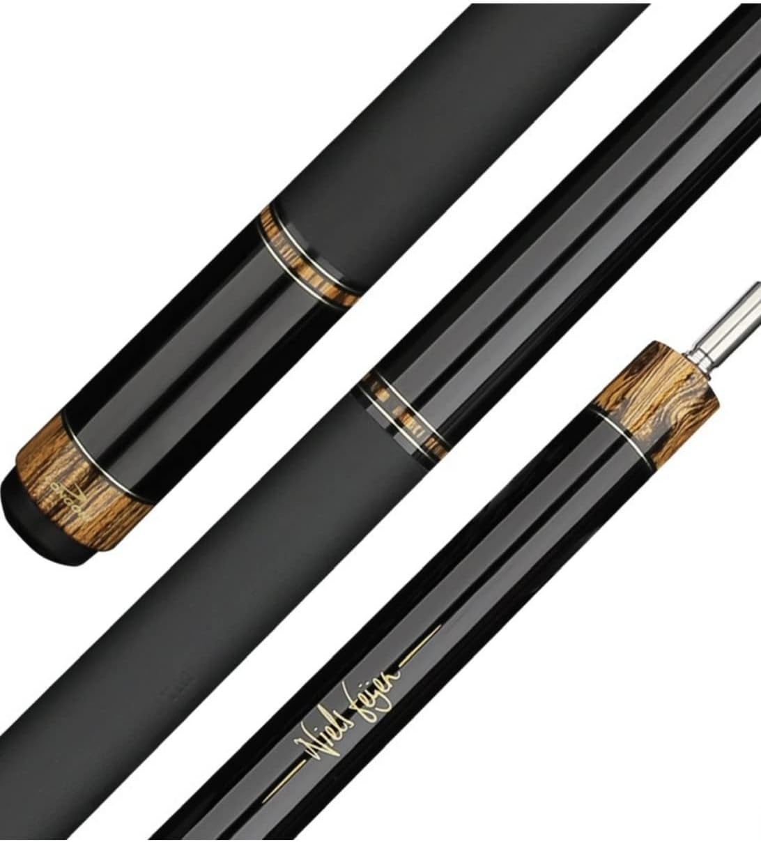 Longoni Pool Cue Feijen Sparkle with Luna Nera Shaft (Leather Wrap) #1 Dealer in USA.
