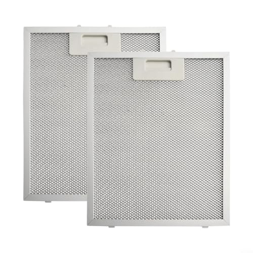 ZiStarlilife Paquete de 2 filtros para campana extractora de metal, filtro de grasa de 300 x 240 x 9 mm, filtro de ventilador extractor de aluminio de 5 capas, filtro de ventilación de campana de