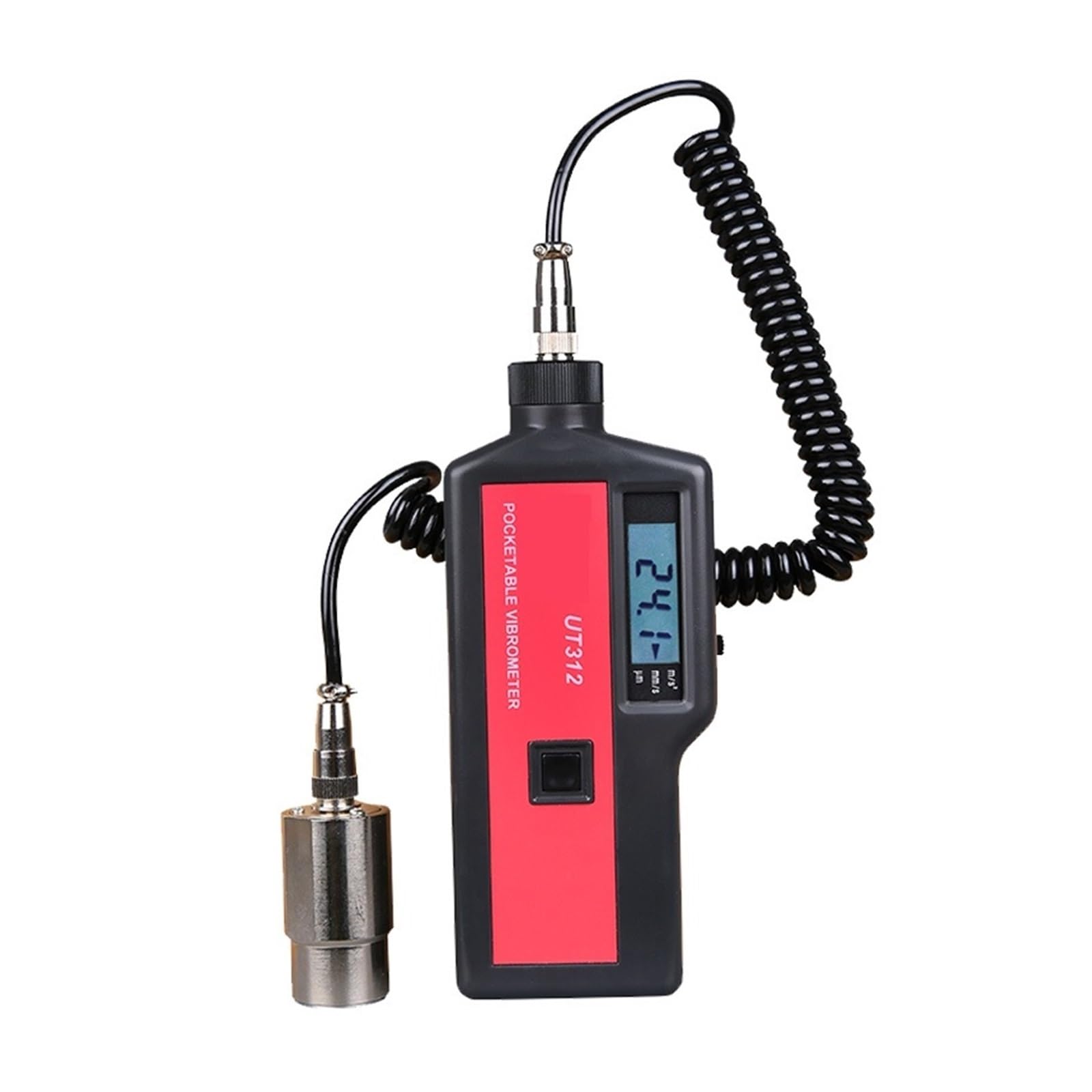 Vibrationsmesser, UT312 Tragbares Vibrationsmessgerät Hochempfindliche Sonde Vibrationsverschiebung Geschwindigkeitsbeschleunigungsmessung