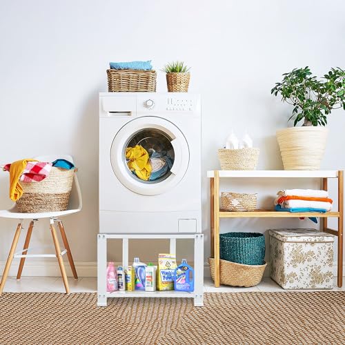 Royxen Laundry Pedestal 20" Height Universal Fit 700lbs Capacity, Washing Machine Base Stand Dryer Base Platform Heavy Duty, 28“ Wide (White) - Thumbnail 6