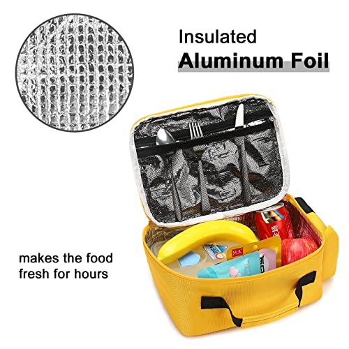 Bluboon Insulated Lunch Box For Kids Boys Girls School Lunch Bags Reusable Cooler Thermal Meal Tote For Picnic (Yellow School Bus) #TOP4