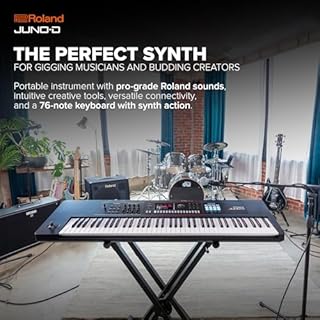 Roland JUNO-D7 Synthesizer | 76-Note Keyboard with Synth Action | ZEN-Core Engine with Over 3800 Onboard Sounds | Intuitive Creative Tools | USB-C Audio/MIDI Interface for Mobile & Computers