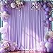 Lavender Backdrop Curtain for Parties Wedding Wrinkle Free Light Purple Photo Curtains Backdrop Drapes Fabric Decoration for Baby Shower Photoshoot 5ft x 8ft,2 Panels