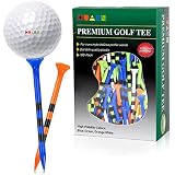 HUAEN Golf Tees Plastic Tees 100 Pack 3-1/4 Inch Unbreakable Long Tees Bulk,Low Friction and Resista