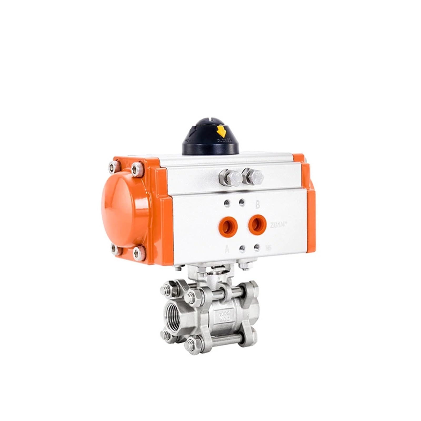 Vanne à bille pneumatique 1/4 en acier inoxydable durable