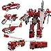 ZLLLL Transformers Toys, 5 en 1 Alliage de Robot et Transformation ABS Hélicoptère de Transformation de l'hélicoptère Action de la Police Figure Déformation Fireman Toys Modèle pour Kid Cadeaux
