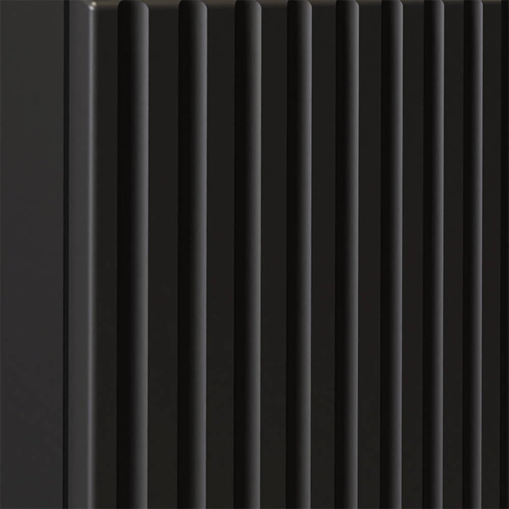 [en.casa] Mobile Sottolavabo NEWPORT da Parete con 2 Cassetti e 2 Armadietti con Ripiano Sottolavandino per Bagno con Frontali Decorativi 120 x 60 x 40 cm - Nero/Effetto Rovere